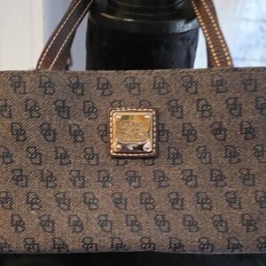 Dooney & Bourke Signature Canvas Bag - Black and Brown